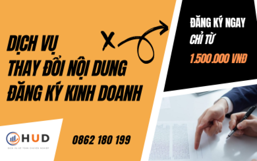 DV thay đổi nội dung ĐKKD